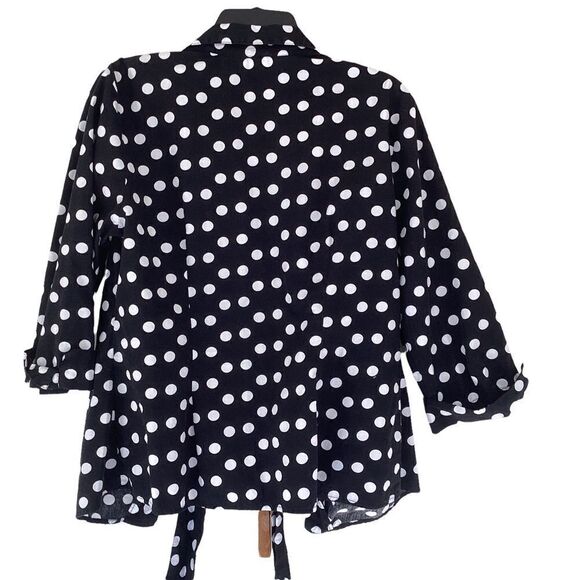 Christopher & Banks polka dot cotton blouse medium. 0211 - Picture 4 of 9